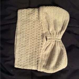 American Eagle Outfitters Gray Textured Crop Top